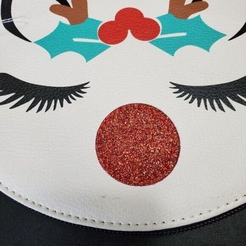 Betsey Johnson reindeer wristlet red green feminine cream
